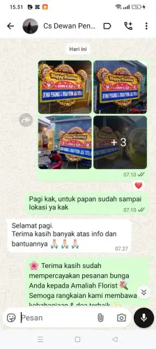Testimonial Papan Bunga Pernikahan tangsimekar